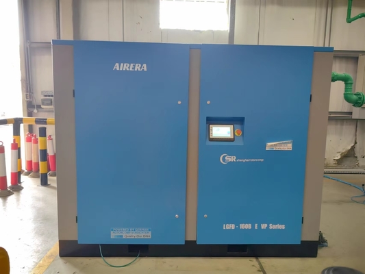 Magnetic VSD Oil Injected Rotary Screw Compressor Double Stage 160kw / 215hp