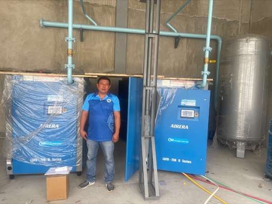 30% d'économie d'énergie 75kw/100hp VSD Compresseur à vis 7-15bar