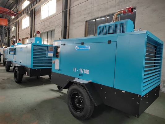 CE/ISO9001 200PSI 150-160HP Compresseur à vis diesel pour les applications industrielles