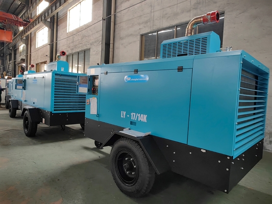 Compresseur à vis à moteur diesel de qualité industrielle de 650 cm3 et 100 psi avec homologation CE/ISO9001