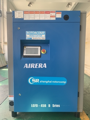Réchauffement par air LGFD-45KW Compresseur à vis rotatif Voltage 0,8-1,5 MPa Pression maximale