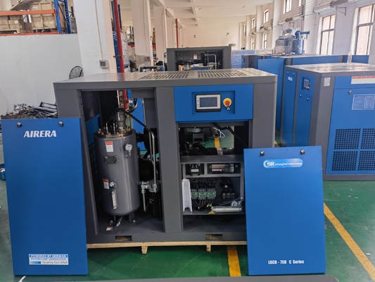 Shanghai Rotorcomp LGCD-75DC Compresseur d'air à vis de refroidissement par air avec pression maximale de travail 0,7-1,3 MPA et 3,60-2,40 M3/Min