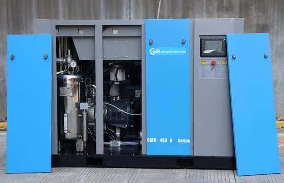 Shanghai Rotorcomp OGFD-45D B Compresseur d'air sans huile à entraînement direct Vitesse fixe Vitesse variable pour l'industrie